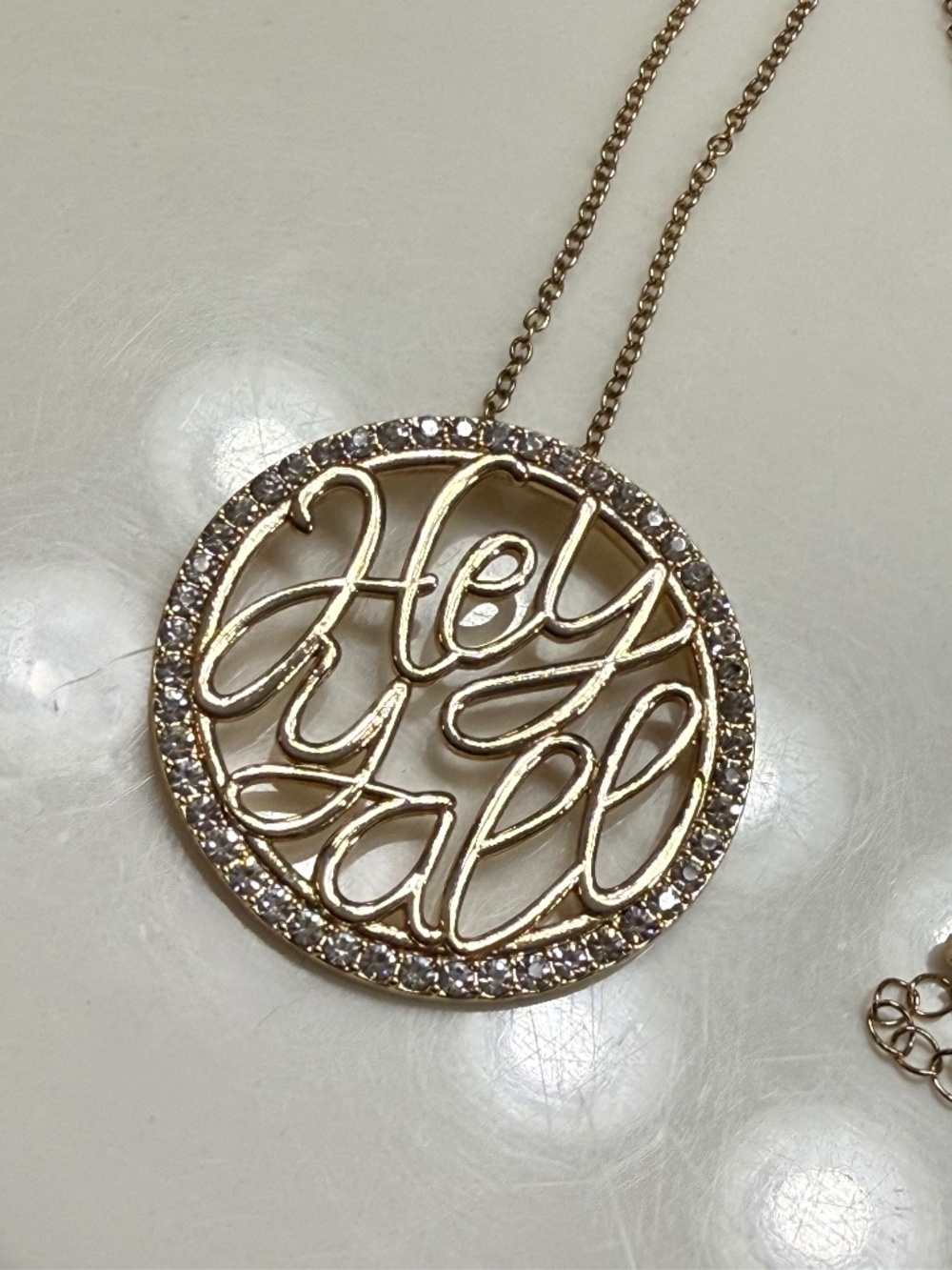 Hey Y'all Gold Necklace